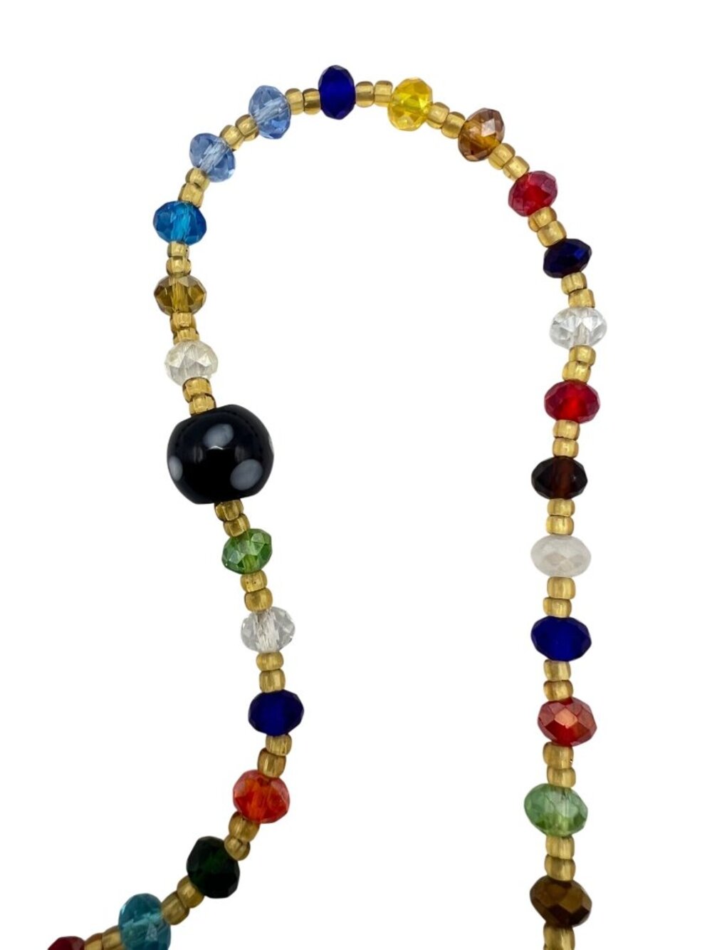 Lot Of 3 Glass Clay Bead Necklaces Multicolor 27" Handmade Boho Festival Layer - Picture 15 of 16